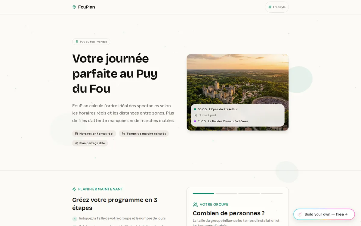 FouPlan, built with OhMyUnicorn